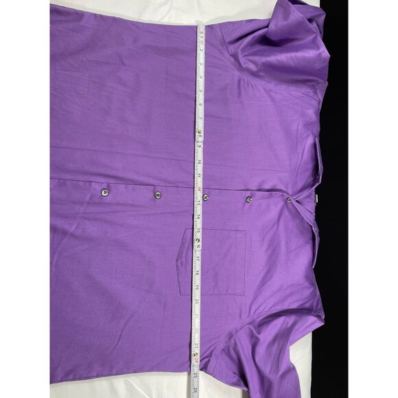 Van Heusen SKU 7587 Mens Purple Long Sleeve Button Down Shirt Size 17.5 - Picture 3 of 11